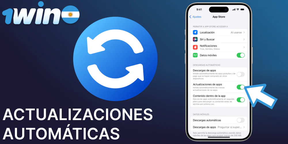 Actualizaciones automáticas en la aplicación móvil 1win en Argentina