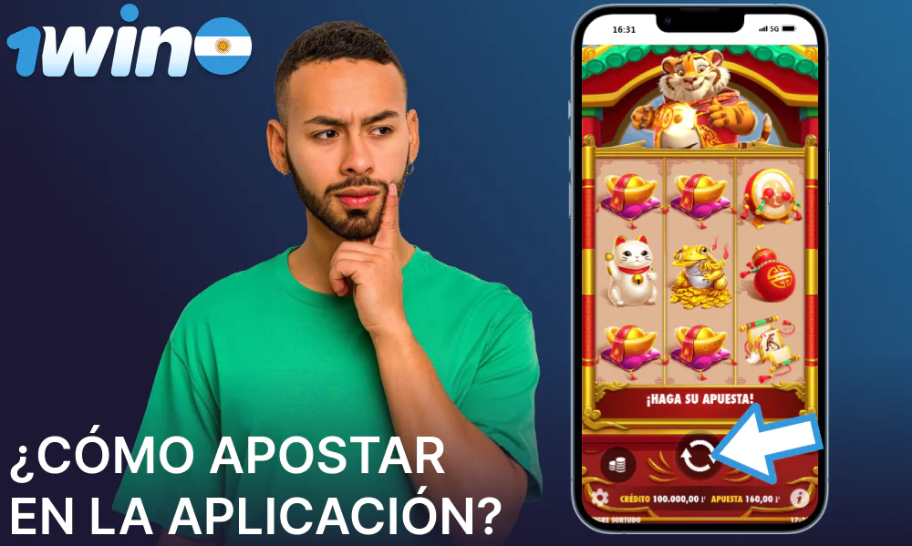 Instrucciones para jugar a juegos de casino en la aplicación móvil 1win