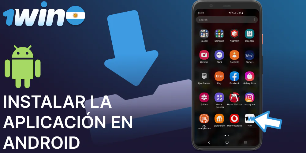 Guía de instalación de la aplicación 1win para Android para jugadores de Argentina