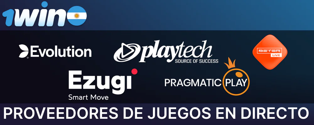 Proveedores de juegos de casino en vivo presentados en 1win